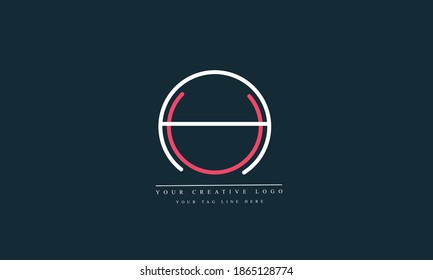 AU, UA, A, U abstract vector logo monogram template