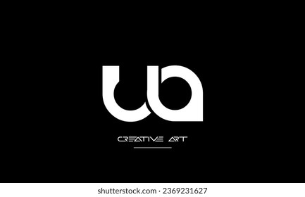 AU, UA, A, U abstract letters logo monogram