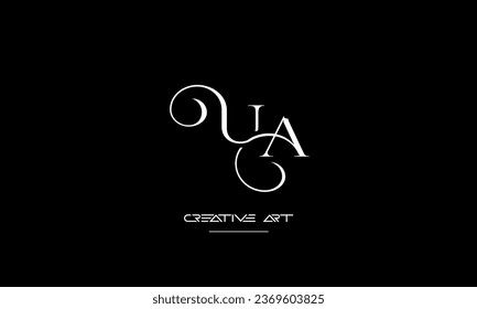 AU, UA, A, U abstract letters logo monogram