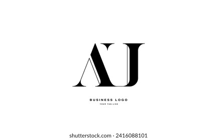 AU, UA, A, U, Abstract Letters Logo Monogram