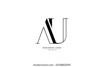 AU, UA, A, U, Abstract Logo design