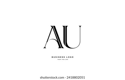 AU, UA, A, U, Abstract Logo design