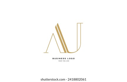 AU, UA, A, U, Abstract Logo design