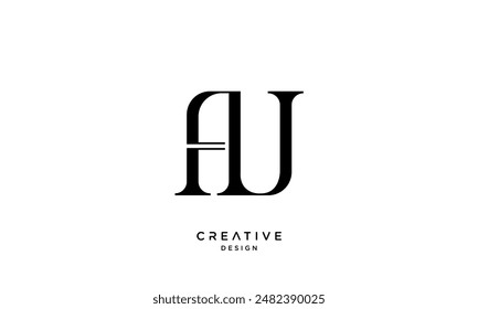 AU, UA, A, U, Abstract Letters Logo Monogram