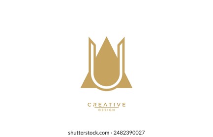 AU, UA, A, U, Abstract Letters Logo Monogram