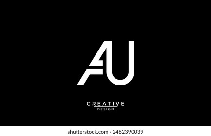 AU, UA, A, U, Abstract Letters Logo Monogram