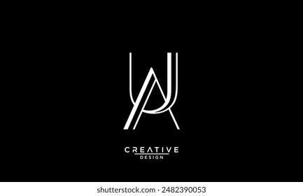 AU, UA, A, U, Abstract Letters Logo Monogram