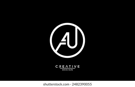 AU, UA, A, U, Abstract Letters Logo Monogram