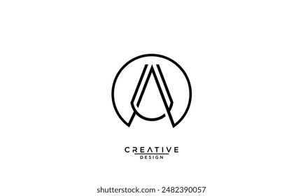 AU, UA, A, U, Abstract Letters Logo Monogram