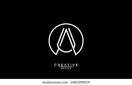 AU, UA, A, U, Abstract Letters Logo Monogram