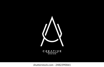 AU, UA, A, U, Abstract Letters Logo Monogram