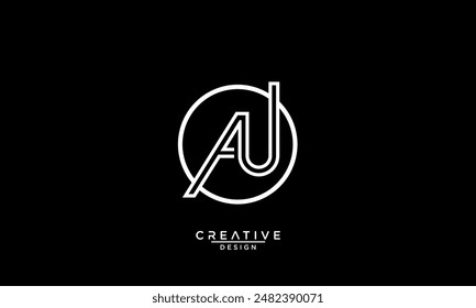 AU, UA, A, U, Abstract Letters Logo Monogram