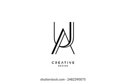 AU, UA, A, U, Abstract Letters Logo Monogram