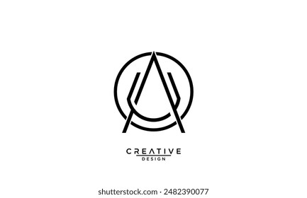 AU, UA, A, U, Abstract Letters Logo Monogram