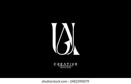 AU, UA, A, U, Abstract Letters Logo Monogram