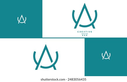 AU, UA, A, U, Abstract Letters Logo Monogram