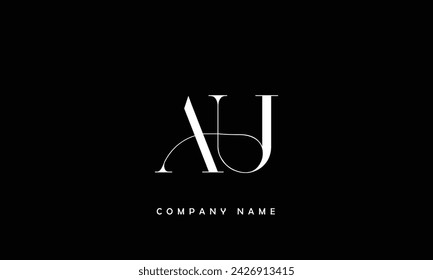 AU, UA Abstract Letters Logo Monogram