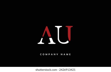 AU, UA Abstract Letters Logo Monogram