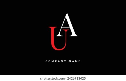 AU, UA Abstract Letters Logo Monogram