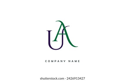 AU, UA Abstract Letters Logo Monogram