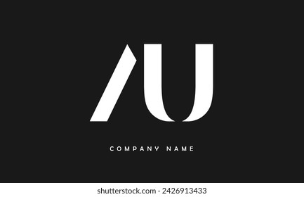 AU, UA Abstract Letters Logo Monogram