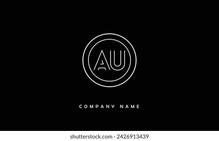 AU, UA Abstract Letters Logo Monogram