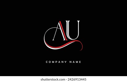 AU, UA Abstract Letters Logo Monogram