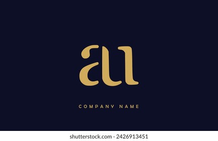 AU, UA Abstract Letters Logo Monogram