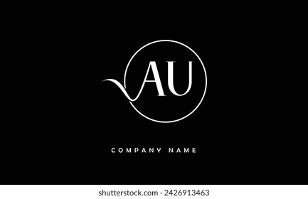 AU, UA Abstract Letters Logo Monogram