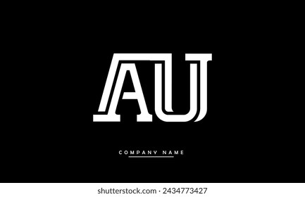 AU, UA Abstract Letters Logo Monogram