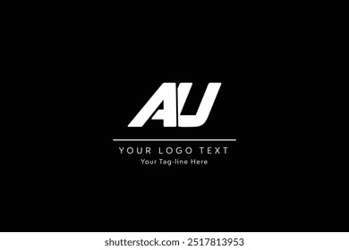 AU, UA Letras abstratas Monograma de logotipo