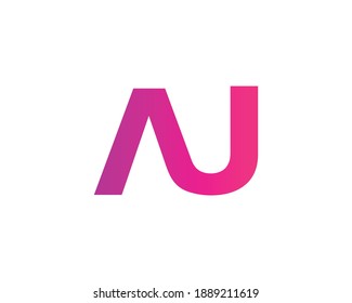 AU UA LETTER LOGO DESIGN VECTOR TEMPLATE