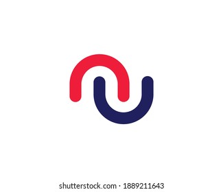 AU UA LETTER LOGO DESIGN VECTOR TEMPLATE