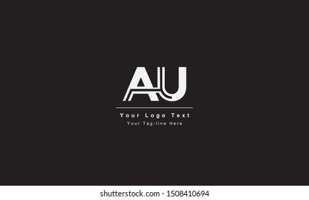 AU or UA letter logo. Unique attractive creative modern initial AU UA A U initial based letter icon logo