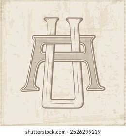 AU, UA, logotipo AU, Letra AU, vetor, logotipo, Iniciais de Monograma de Casamento, Logotipo de Casamento, Monograma de Casamento, Design de Logotipo, Monograma Vintage