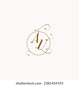 AU uniquely wedding logo symbol of your marriage and you can use it on your wedding stationary