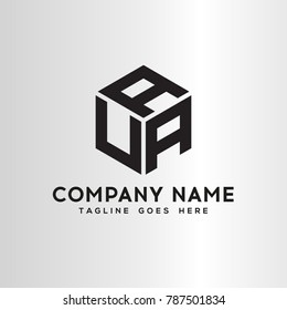 AUA Letter logo template.vector