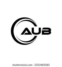 AUB Logo Design, Inspiration für eine einzigartige Identität. Modernes Eleganz und kreatives Design. Markieren Sie Ihren Erfolg mit dem Markieren dieses Logos.