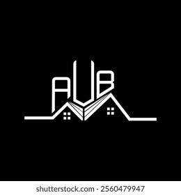 AUB Real state logo design, AUB simple and modern logo. AUB luxurious alphabet design  