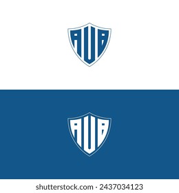 AUB logotipo de tres letras, forma de alas creativas logotipo diseño vector plantilla. marca de la letra, marca de la palabra.	
