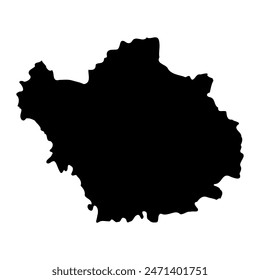 Aube department map, administrative division of France. Vector illustration.