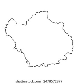 Aube department map, administrative division of France. Vector illustration.