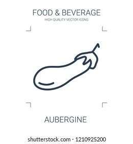 aubergine icon. high quality line aubergine icon on white background. from food collection flat trendy vector aubergine symbol. use for web and mobile