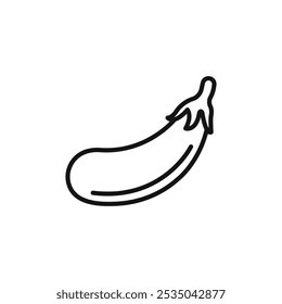 aubergine icon Isolated flat vector in outline