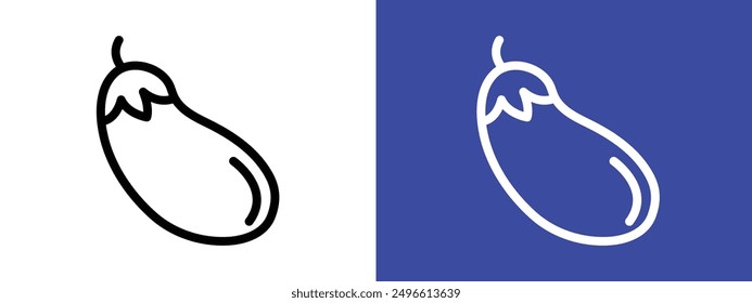 aubergine icon logo sign set vector outline