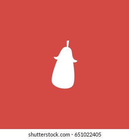 aubergine icon. sign design. red background