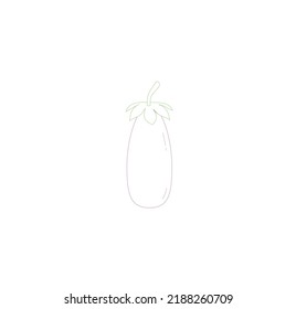 Aubergine Line Art Vector Food Line illustration icon design 