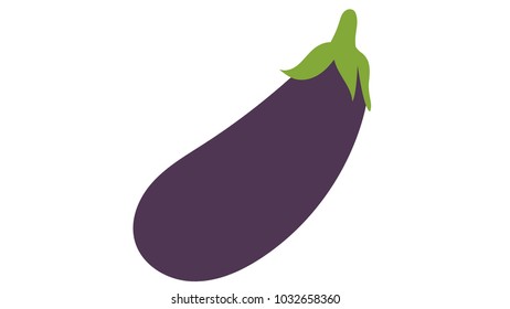 aubergine vector on white background