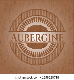 Aubergine vintage wood emblem