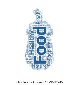 aubergine word cloud. tag cloud about aubergine